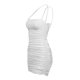 thumbnail image 5 of VISgogo Vestido ajustado sin mangas para mujer, vestido ajustado fruncido de color sólido, estilo callejero de verano de una pieza VISgogo moda, 5 of 9
