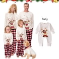 thumbnail image 1 of Pijamas familiares a juego de Navidad 2025 con estampado de ciervos para adultos y niños, pijamas familiares con parte superior y pantalones, pijamas para bebés, 1 of 5