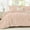 Blush Pink, variant on Queen Comforter Set, 7-Piece Bed in a Bag, Pintuck Bedding Sets for All Season, Includes Comforter, Flat Sheet, Fitted Sheet, Pillowcases and Pillowshams, Cream Yellow
