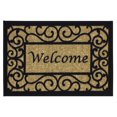 thumbnail image 4 of Ottomanson Ottohome Collection Non-Slip Rubberback Floral Border Design 20x30 Indoor/Outdoor Doormat, 20" x 30", Multicolor, 4 of 7