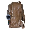 thumbnail image 2 of Mochila Escolar Moda Cuero Sintetico Impermeable Casual Color Cafe, 2 of 3