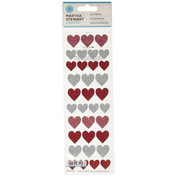 Martha Stewart Crafts Halloween Glitter Heart Stickers