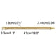 thumbnail image 2 of Uxcell 20.9'' Sujetadores de Clips para Cortinas Magnéticas de Ventana de Poliéster Color Dorado 2pcs, 2 of 7