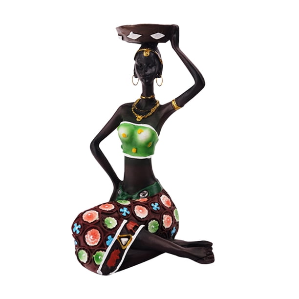 Portavelas africano para mujer exquisito creativo Chic para sala de estar dormitorio JShteea El nuevo