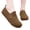 Coffee, variant on YOUYEDIAN Loafers for Women Fashion Round Toe Block Design Slip On Versatile Comfy Flats Casual Outdoor Walking Shoes