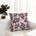 thumbnail image 6 of Pofeuu Black Snake Print Double-sided plush pillowcase Square Throw Pillow Covers Pillows Cover for Living Room Bedroom Sofa Couch Cushion Cover（No pillow core）-24"x24", 6 of 7