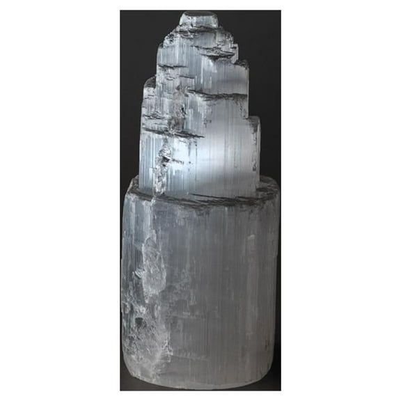 Small Cats-Eye Selenite Castle Tower from Morocco (187 grams)