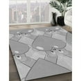 thumbnail image 2 of Ahgly Company Indoor Round Patterned Battleship Gray Area Rugs, 5' Round, 2 of 6