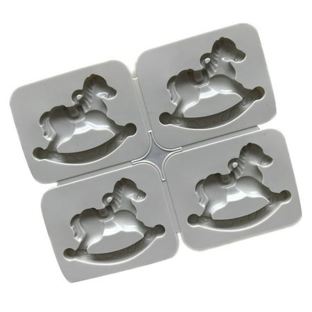 

DTOWER Silicone Animal Shape Mold Heats-resistant 4 Grid Home Kitchen Bakery Cookie Fondant Chocolate Ice Cube Mould Tool