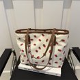 thumbnail image 3 of Bolso de mano de pana para mujer, bolso de mano sencillo y bonito, gran capacidad para viajes al aire libre, 3 of 8