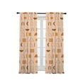 thumbnail image 3 of 3S Brother's Home Décor Curtains BOHO Design Set of 2 Panels Velvet Look Hanging Back Tap and Rod Pocket Décor Nursery Room Bedroom Kitchen Window - Made in Turkey 34Salmon (52"Wx72"L), 3 of 6