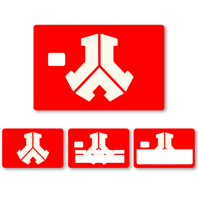 Fashion Defqon1 Music Card Stickers Decals 4pcs PVC Card Skin Credit Card Cover Decoration Self-adhesive Protective Film