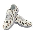 thumbnail image 2 of COEQINE Dachshund Women Sneakers Girls Cute Dog Paw Bone Heart Beige Puppy Print Running Athletic Footwear Anti-Slip Mens Tennis Shoes for Indoor Outdoor Soft Training Shoes, 2 of 7
