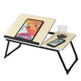 thumbnail image 5 of HONEIER Laptop Desk with 5 Adjustable Angles, Folding Lap Tray with Cup Slot, Bed Desk Tray Table for Eating Reading Working on Bed Couch Sofa, Lap Desk for Home Office, Bedroom, 5 of 7