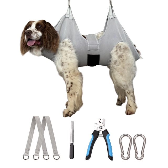 Arnés colgante para hamaca de aseo canino Kiimatt, talla XL, gris