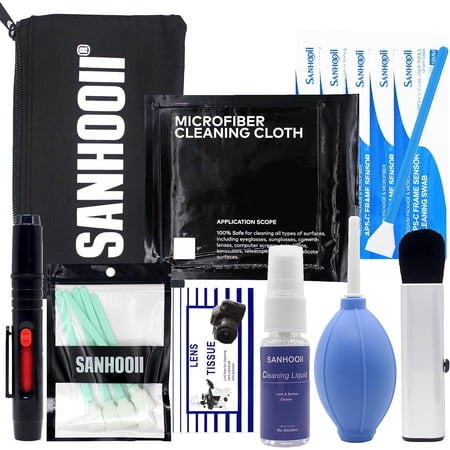 CERPXFF-Camera Cleaning Kit for DSLR Mirrorless Cameras Sensor Cleaning and Lens Cleaning with Carry Bag for APSC-Camera CERPXFF-Camera Cleaning Kit for DSLR Mirrorless Cameras Sensor Cleaning and Lens Cleaning with Carry Bag for APSC-Camera