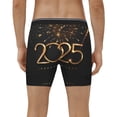 thumbnail image 2 of Men's Boxer Briefs, 2025 Golden On New Year Soft and Breathable Mens Underwear Boxer Briefs With Widen Waist, 2 of 5