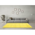 thumbnail image 3 of Ahgly Company Indoor Square Abstract Yellow Contemporary Area Rugs, 4' Square, 3 of 4