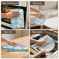 thumbnail image 6 of 2 Pcs Funny Kitchen Towels,Light Blue Daisy Flower Pattern Microfiber Dish Towels,Kitchen Tea Towels,Kitchen Towel Set (18" X 26"), 6 of 7