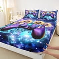 thumbnail image 3 of Castle Fairy Abstract Video Game Bed Sheets,Bling Cosmos Galaxy King Sheets, 3 of 7