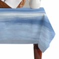 thumbnail image 4 of Navy Blue Grey Table Cloth Waterproof Tablecloths, Abstract Art Oil Painting Blue Ombre Tablecloth Dining Table Cover for Kitchen Party Tabletop Outdoor, Rectangle Tablecloth 60x102 Inch, 4 of 9