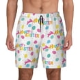 thumbnail image 2 of Goofa Happy Easter Printed Men's Swim Trunks Board Shorts Quick Dry Mens Swimming Trunks with Compression Liner,Breathable Fit Hawaii Beach Shorts-XX-Large, 2 of 9