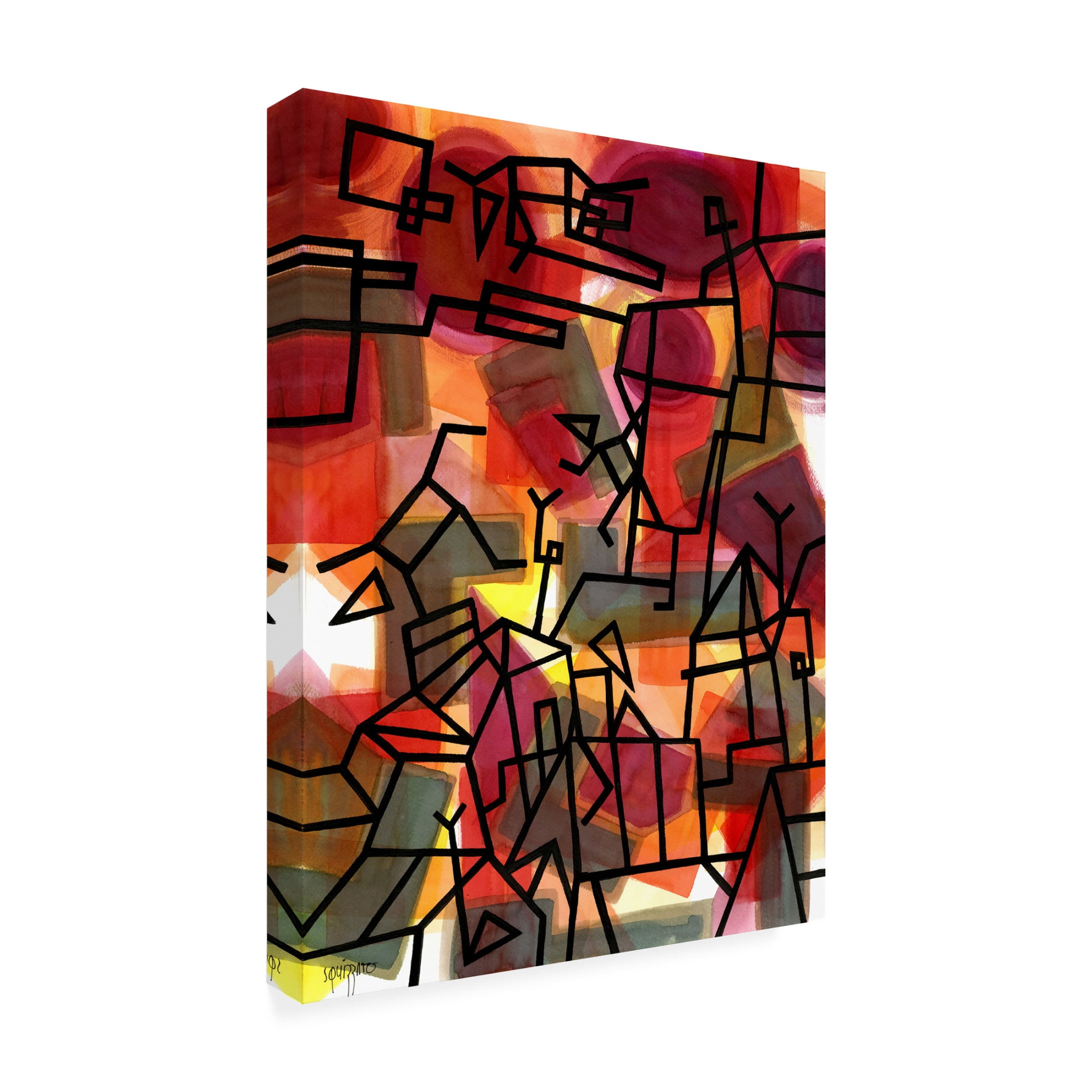 Canvas Wall Art - Antony Squizzato 'Kaboom' Wall Art for Living Room, Bedroom, or Office Décor by Trademark Fine Art - 18 x 24 Inches