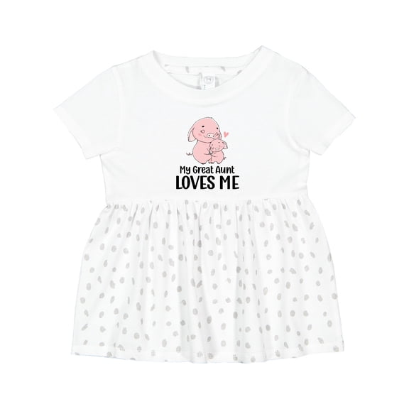 Inktastic Pink Piggies My Great Aunt Loves Me Girls Baby Dress