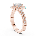 thumbnail image 3 of Zuwelria Diamond Promise Ring | Beautiful 1.29 Carat Round Cut Moissanite Diamond Engagement Ring for Ladies | 18K Rose Gold Plated over Silver | D/VVS1 Size 7, 3 of 8
