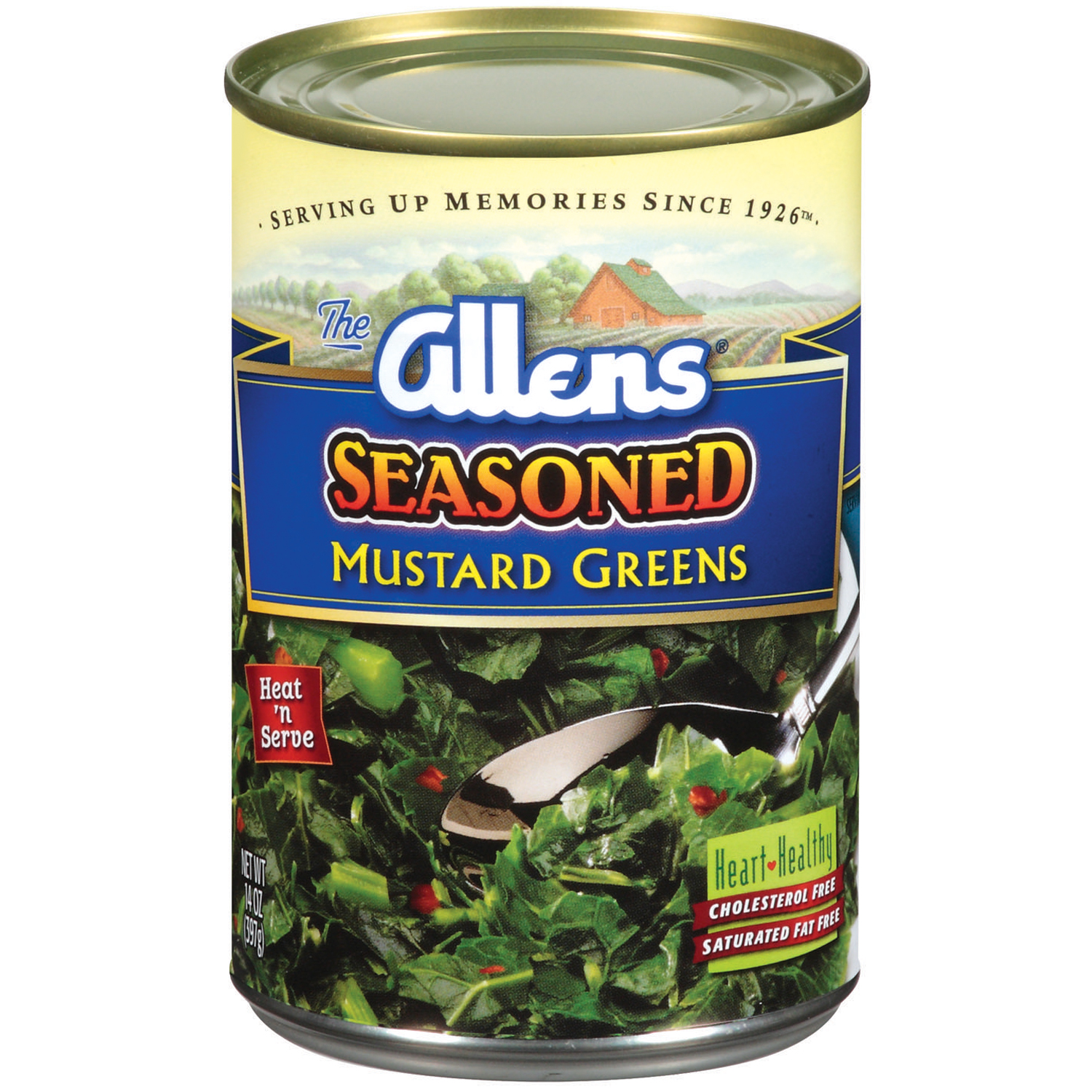 The Allens Seasoned Mustard Greens 14 Oz Can