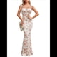 thumbnail image 2 of Vestido Maxi Bohemio de Verano para Mujer, con Estampado Floral, Tirantes Finos, Sin Mangas y Ajustado Rosa y Rosada L, 2 of 8