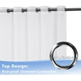 thumbnail image 4 of Rosnek Outdoor Sheer Curtains Waterproof Light Filtering Voile Outside Curtains Grommet Drapes for Front Porch, Gazebo, Pergola, Backyard, 1 Panel, 4 of 6
