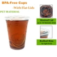 thumbnail image 2 of 100 Count- 16oz Crystal Clear PET Plastic Cups, Disposable Drinking Party Cups, 2 of 7