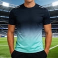 thumbnail image 3 of Graphic T Shirts for Men Green Lightweight Slim Fit Crewneck Holiday Tee Summer Short Sleeve Tee Shirts for Men, 3 of 8