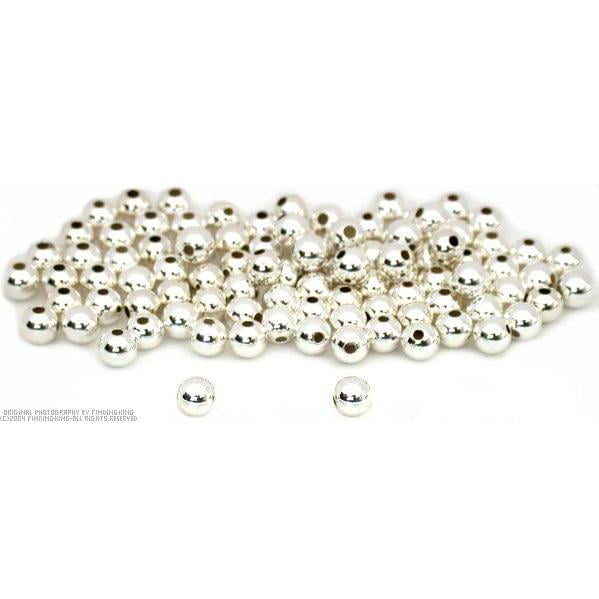 100 Ball Beads Sterling Silver Jewelry Stringing 4mm