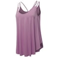 thumbnail image 2 of SSOULM Women's Loose Fit Flowy V Neck Sexy Pleated Cami Tank Top With Plus Size, 2 of 5