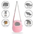 thumbnail image 2 of Small Pet Backpack Rabbit Cage Hamster Chinchilla Portable Travel Warm Cute Bags Cages Guinea Pig Carry Pouch Breathable Bag, 2 of 5