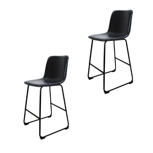 Set de 2 Bancos Mundo In Minimalistas para Barra Negro