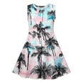 thumbnail image 4 of Gamivast Girls Flowy Summer Tank Dresses Floral Printed Crewneck Sleeveless A-Line Dresses Tiered Casual Sundress for Kids White Vestidos De Verano Para Niña, 4 of 7