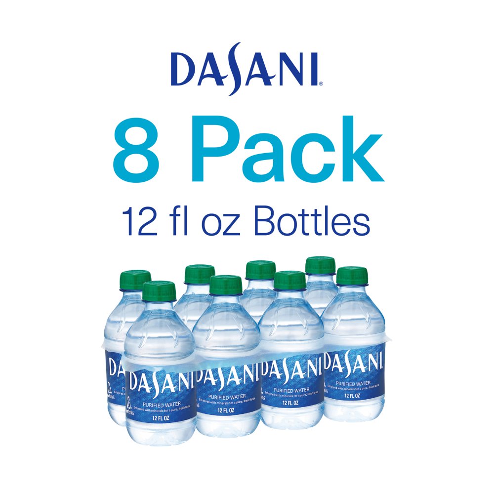 DASANI Purified Water Bottles, 12 fl oz, 8 Pack