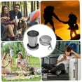 thumbnail image 2 of Pack of 2 Collapsible Cup Stainless Steel Camping Mug Telescopic Portable 75ML Folding Cup with Keychain Cups Mugs, 2 of 5