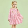 thumbnail image 6 of Esaierr Little Girls Princess Dress Kids Baby Girls Floral Print Casual A-Line Long Sleeve Spring Fall Dress Pullover Casual Dress Birthday Dress Skirt Toddler Dress for 1-6years, 6 of 9