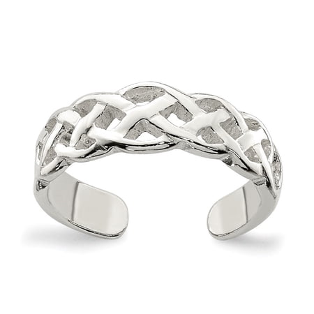 Auriga Fine Jewelry 925 Sterling Silver Celtic Weave Toe Ring for Women