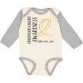 thumbnail image 3 of Inktastic Childhood Cancer Awareness- Fight, Care, Cure Boys or Girls Long Sleeve Baby Bodysuit, 3 of 5