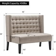 thumbnail image 3 of Apeaka Small Sofa,Loveseat couches for living room 2-Seat Sofa Couch Tufted Love Seat with Back Cushions and Tapered, 3 of 5