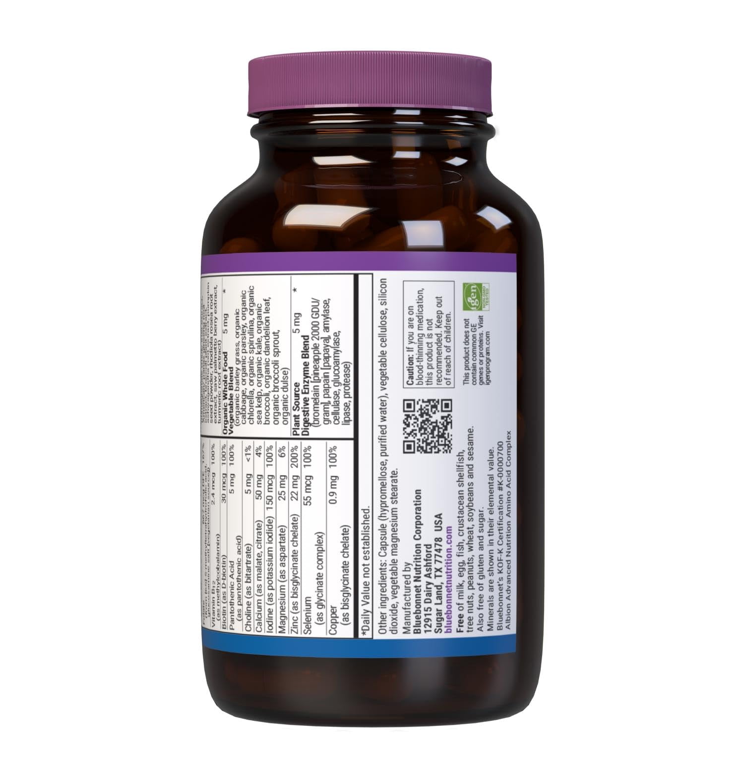 Bluebonnet One for Men Whole Food-Based Multiple, Daily*, Iron Free, 60 Days