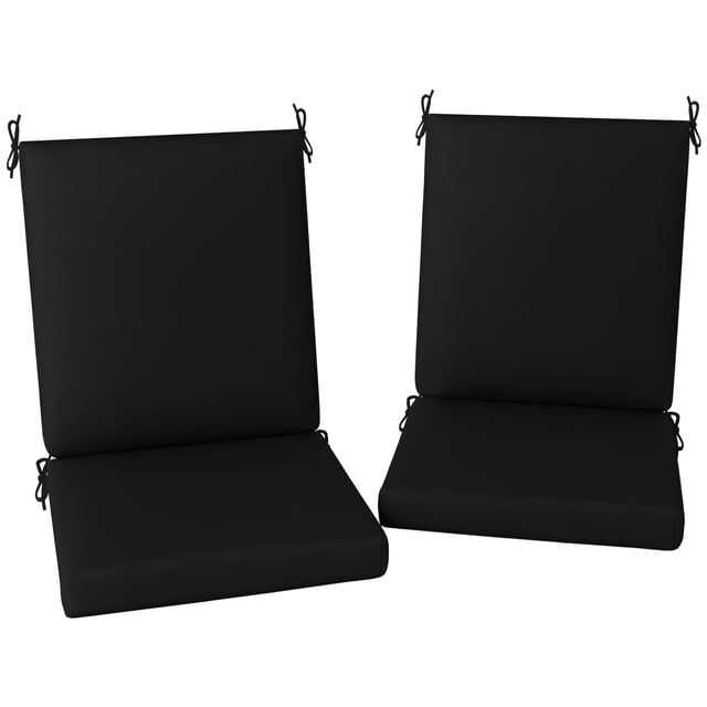 Outsunny 2 PC Outdoor Chair Cushions, Yarn-Dyed Polyester Outdoor Cushions
