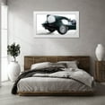 thumbnail image 3 of Stephen Chambers 32x19 White Modern Wood Framed Wall Art Titled - Jaguar D Type 9, 3 of 6