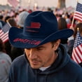 thumbnail image 2 of Fabrcox 1776-2026 USA 250th Anniversary Cowboy Hat Western America Flag Print Freedom Patriotic Independence Day 4th of July Hat 22.04"-22.83", 2 of 5