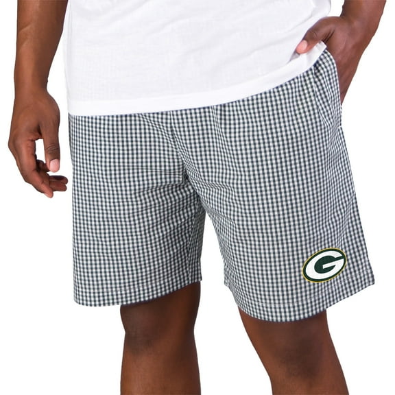 Men's Concepts Sport Green/White Green Bay Packers Tradition Woven Jam Shorts